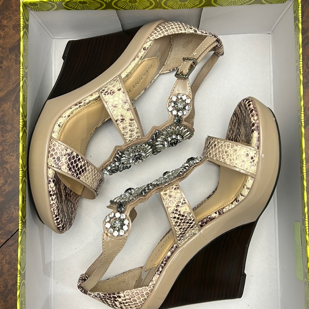 Gianni Bini Snake Wedge Heels - Size 6.5 Women’s
